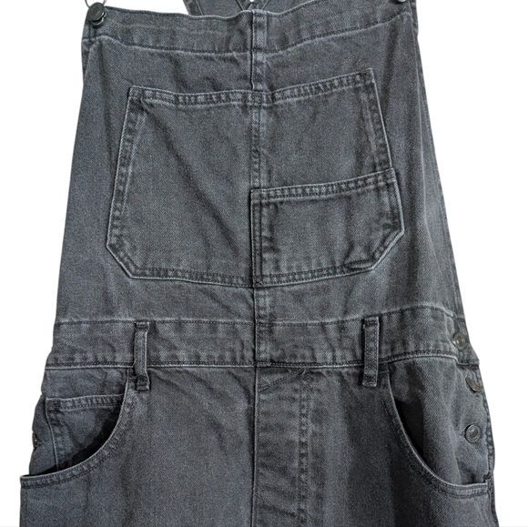🖤 WE THE FREE Ziggy Denim Overalls – XL – Washed Black Straight Leg - Picture 6 of 11